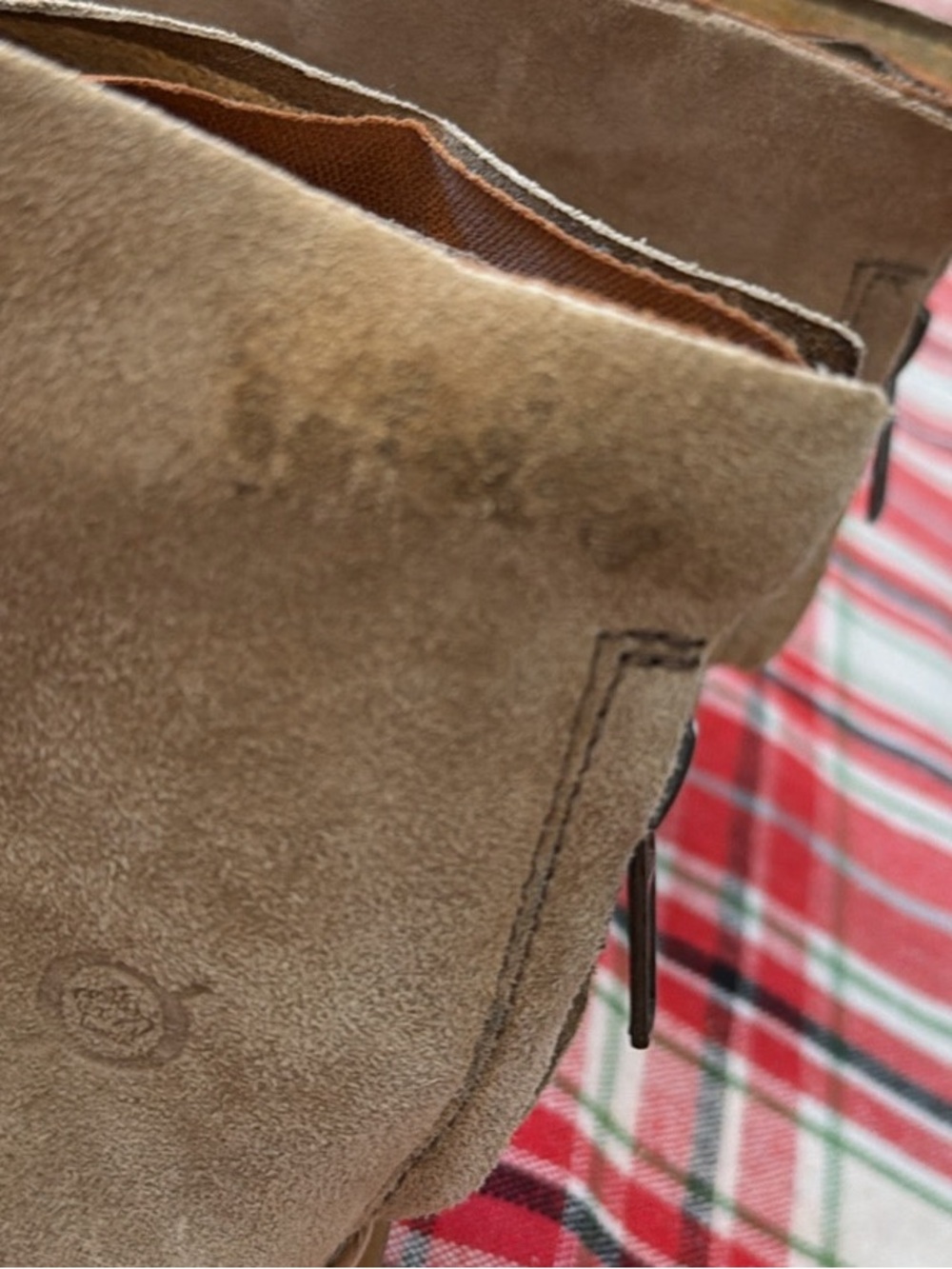 Born IWA Women's Taupe Suede Crossover Sandals - Picture 5 of 7